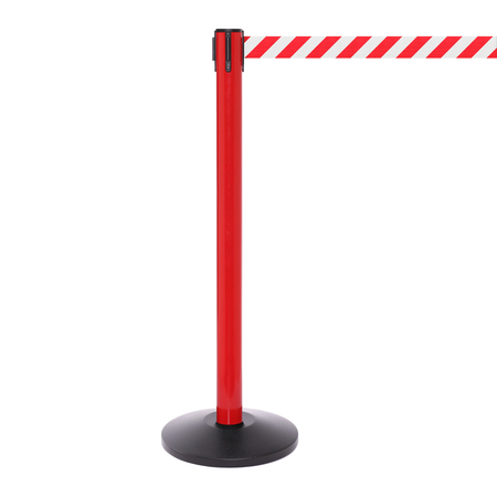QUEUE SOLUTIONS SafetyPro 250, Red, 13' Red/White CAUTION DO NOT ENTER Belt SPRO250R-RWC130